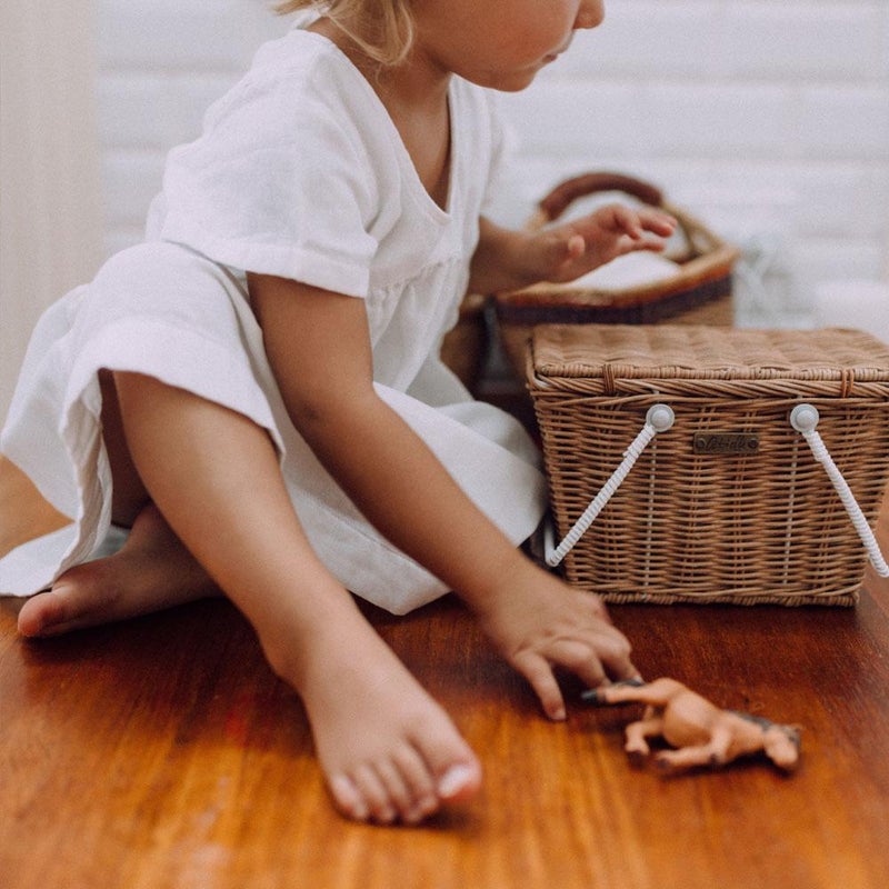 Piki Rattan Basket by Olliella - Maude Kids Decor
