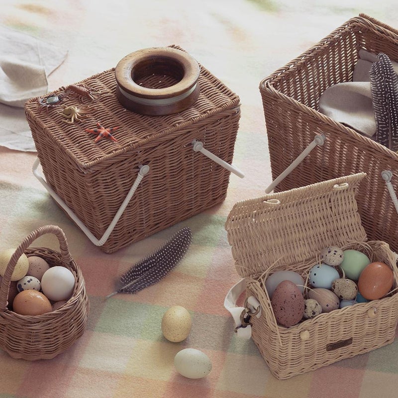 Piki Rattan Basket in Medium by Olliella - Maude Kids Decor