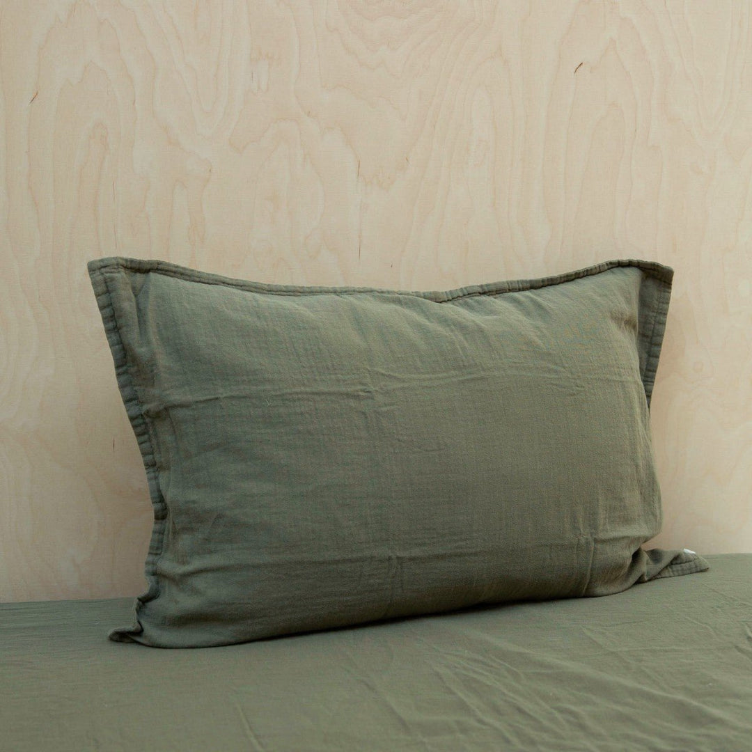 Plain Cotton Gauze Pillowcase by Gabrielle Paris - Maude Kids Decor