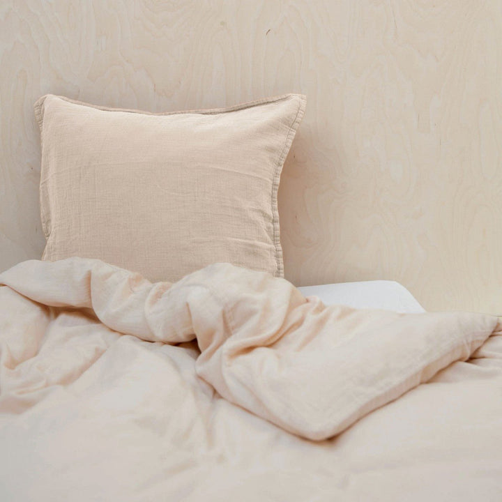 Plain Cotton Gauze Single Duvet Cover by Gabrielle Paris - Maude Kids Decor