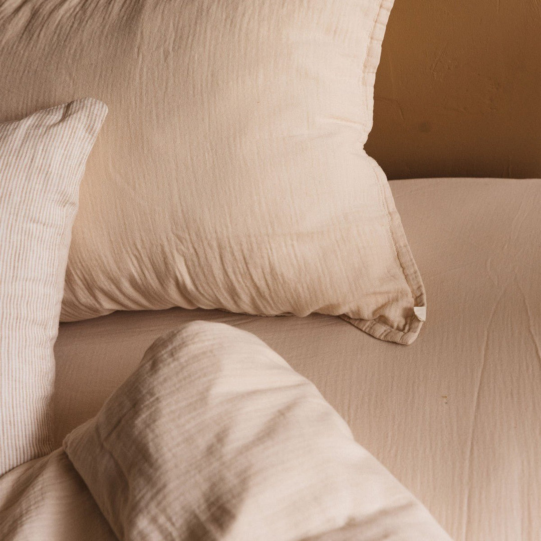 Plain Cotton Gauze Single Fitted Sheet by Gabrielle Paris - Maude Kids Decor