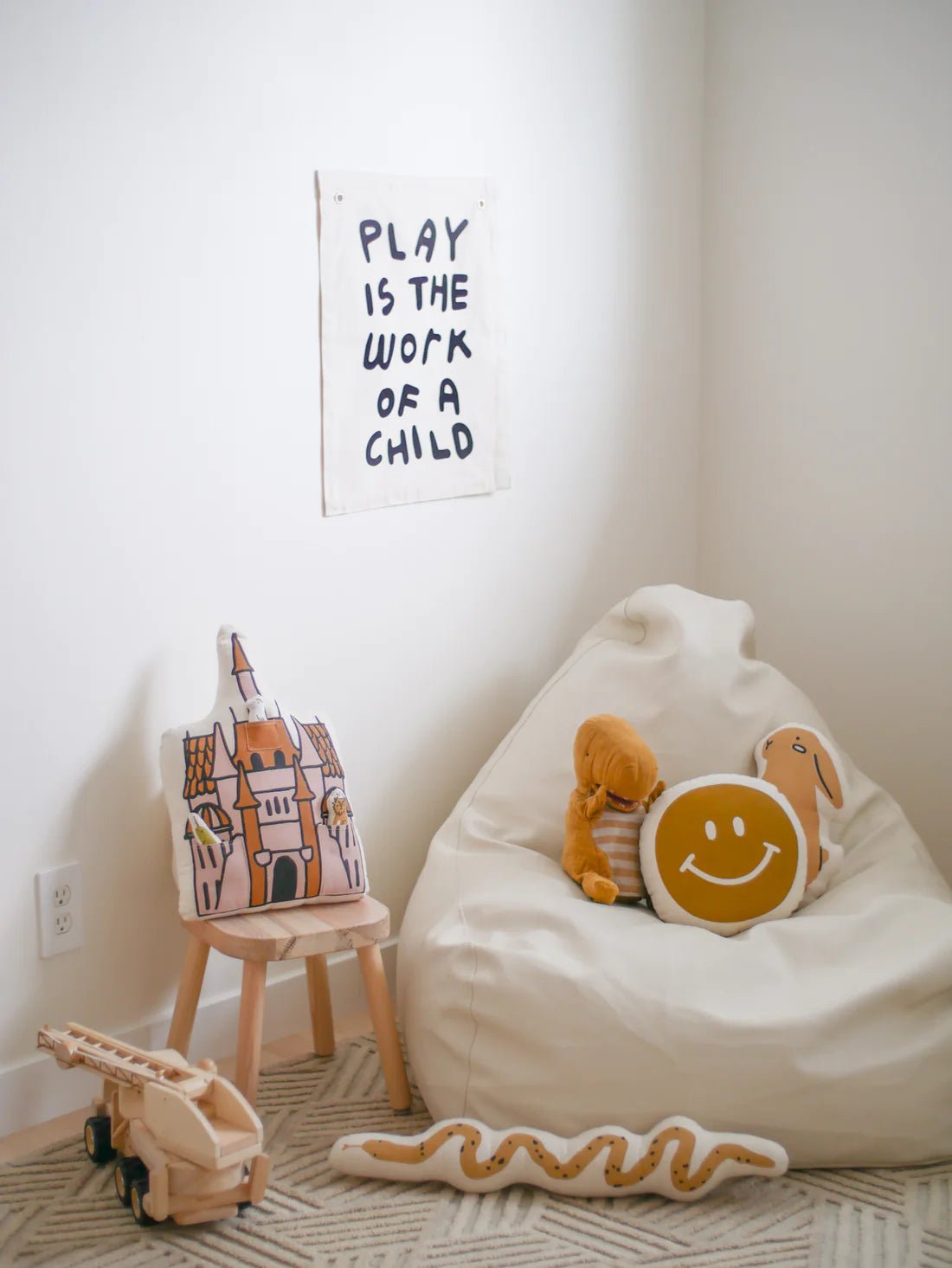 Play is the Work of a Child Canvas Banner by Imani Collective - Maude Kids Decor