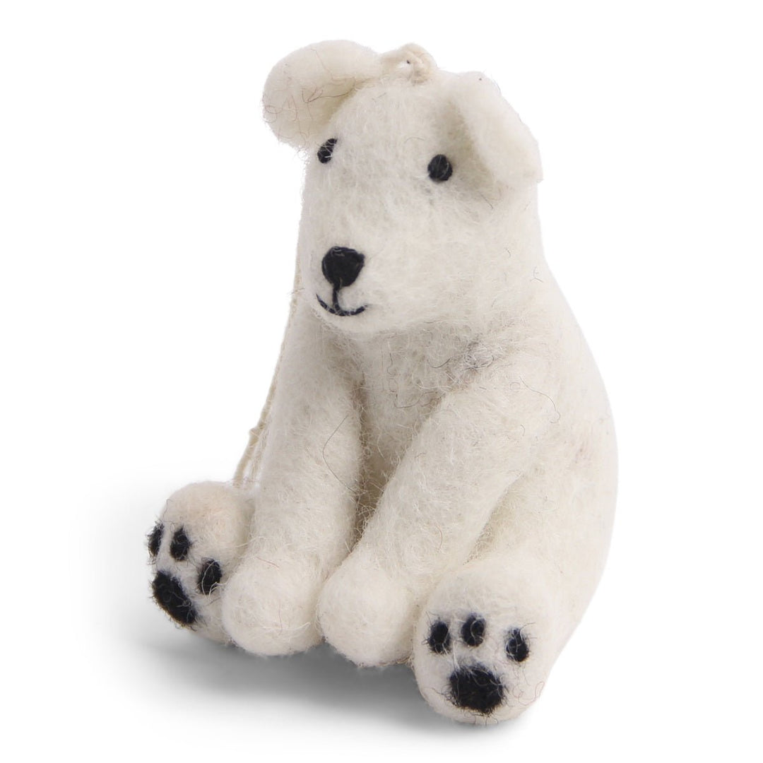 Polar Bear Sitting Christmas Ornament by Én Gry & Sif - Maude Kids Decor