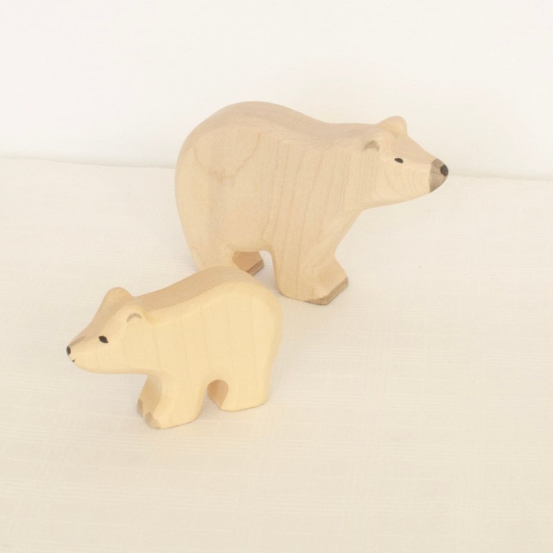 Polar Bear Wooden Figurine | Small by HolzWald - Maude Kids Decor