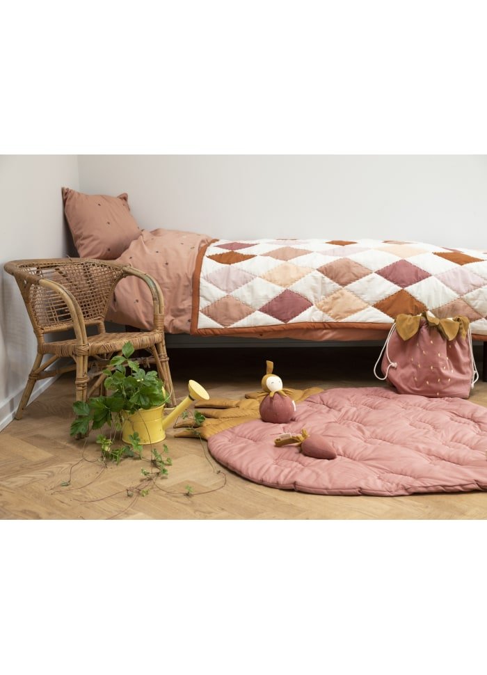 Quilted Strawberry Blanket by Fabelab - Maude Kids Decor