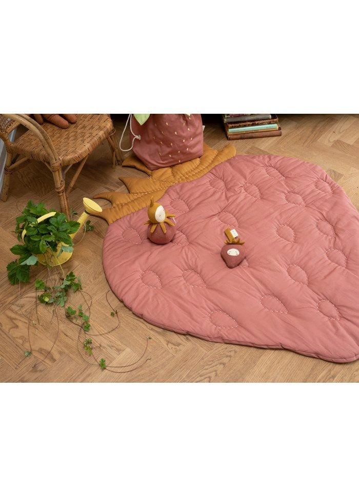Quilted Strawberry Blanket by Fabelab - Maude Kids Decor