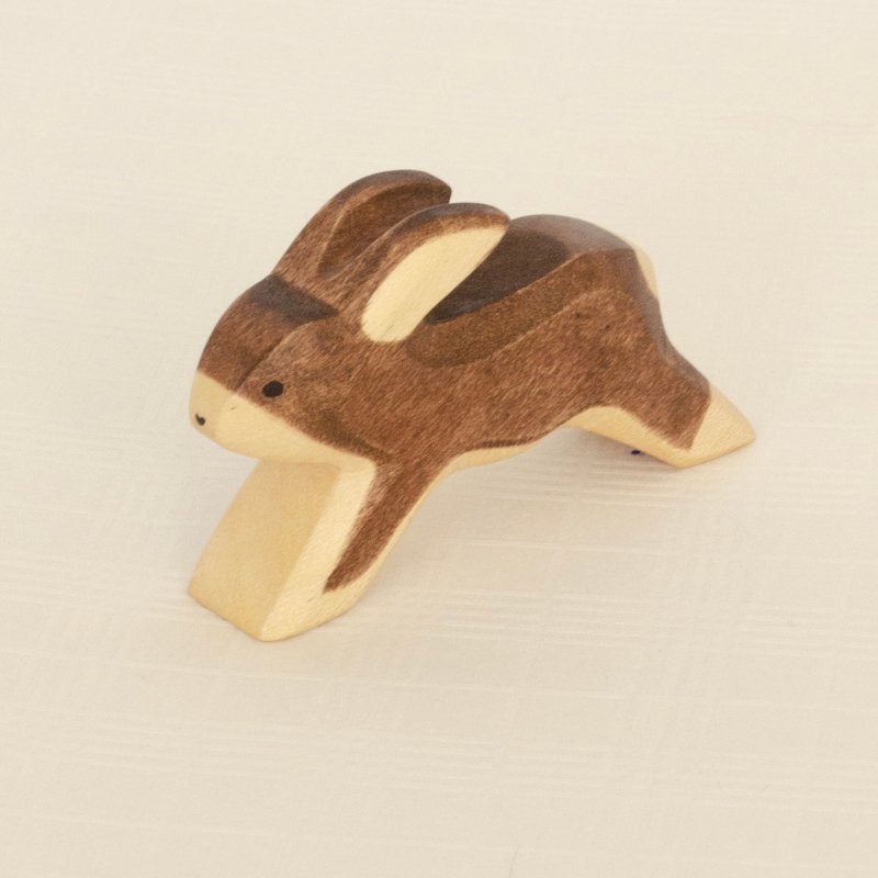 Rabbit Wooden Figurine | Running by HolzWald - Maude Kids Decor