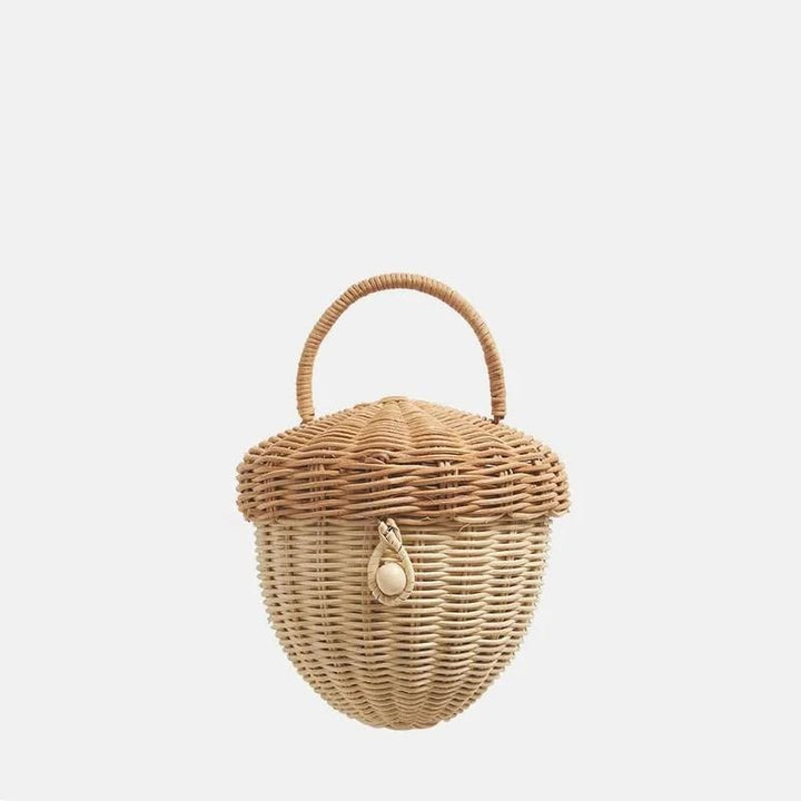 Rattan Acorn Bag by Olliella - Maude Kids Decor