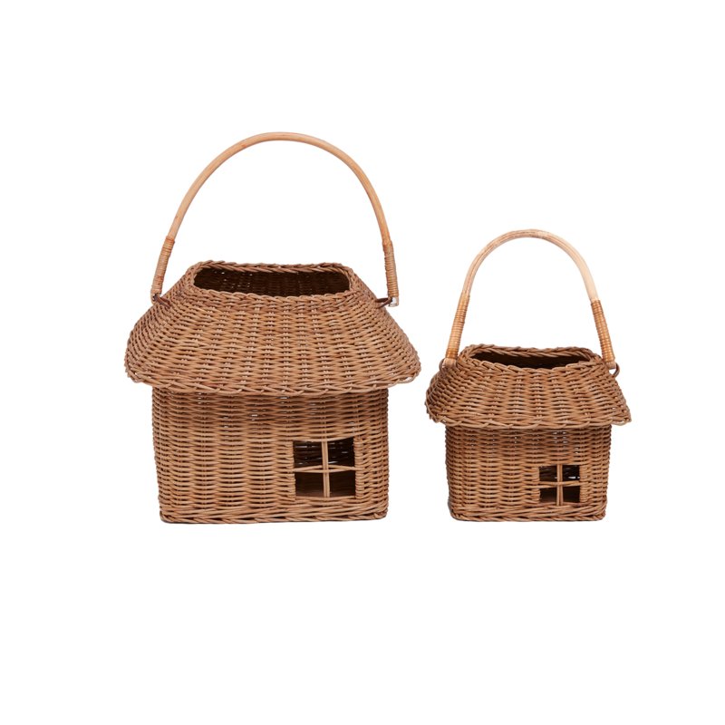 Rattan Hutch Small Basket by Olliella – Maude Kids Decor