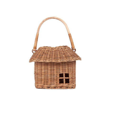 Rattan Hutch Small Basket by Olliella - Maude Kids Decor