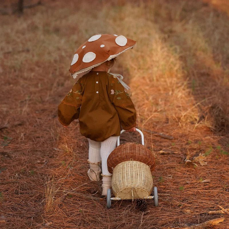 Rattan Mushroom Luggy | Natural by Olliella - Maude Kids Decor