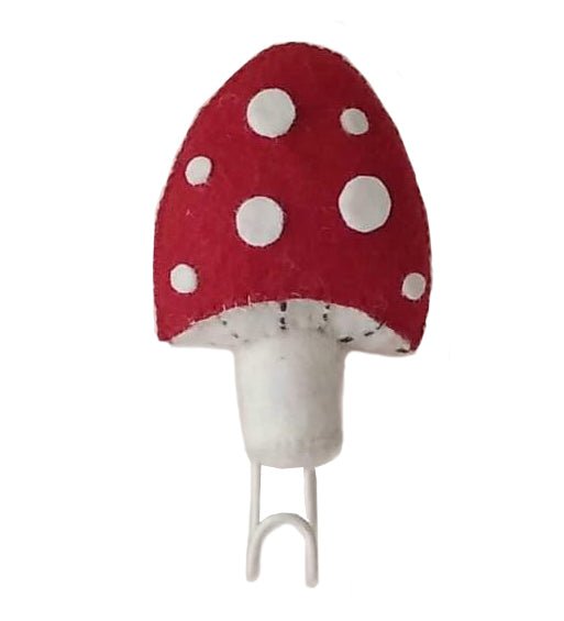 Red Mushroom Hook by Fiona Walker England - Maude Kids Decor