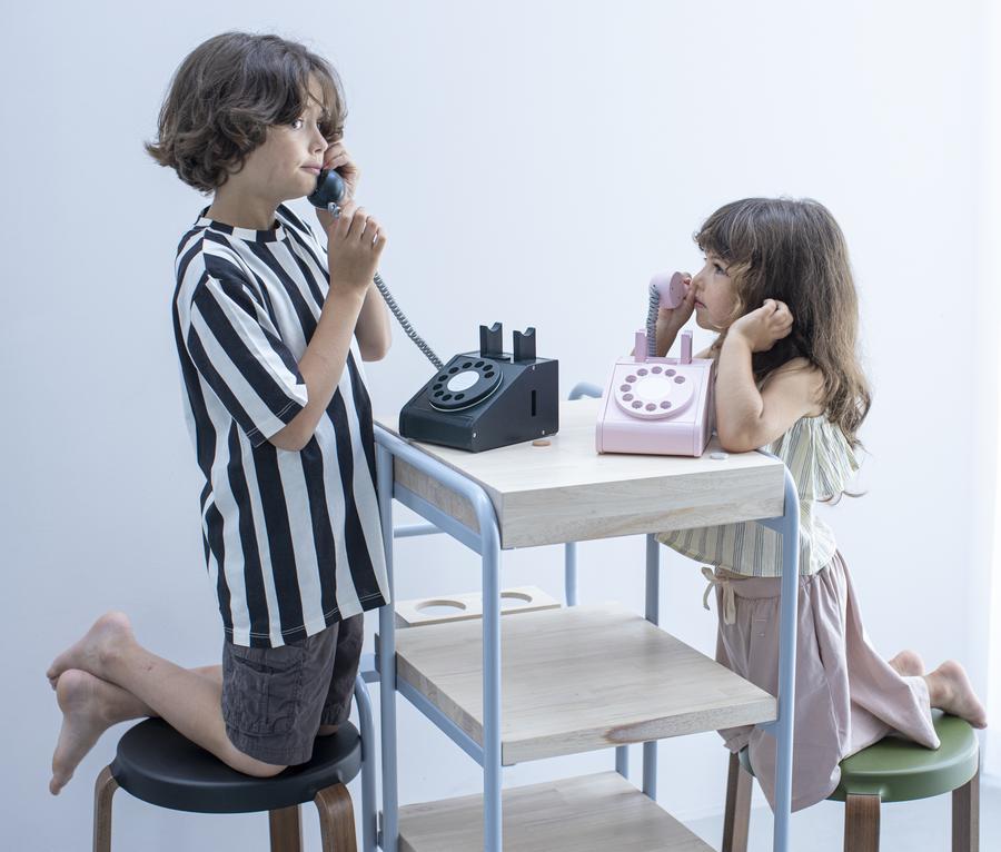 Retro Wooden Telephone | Pink by Kiko+ & gg* - Maude Kids Decor
