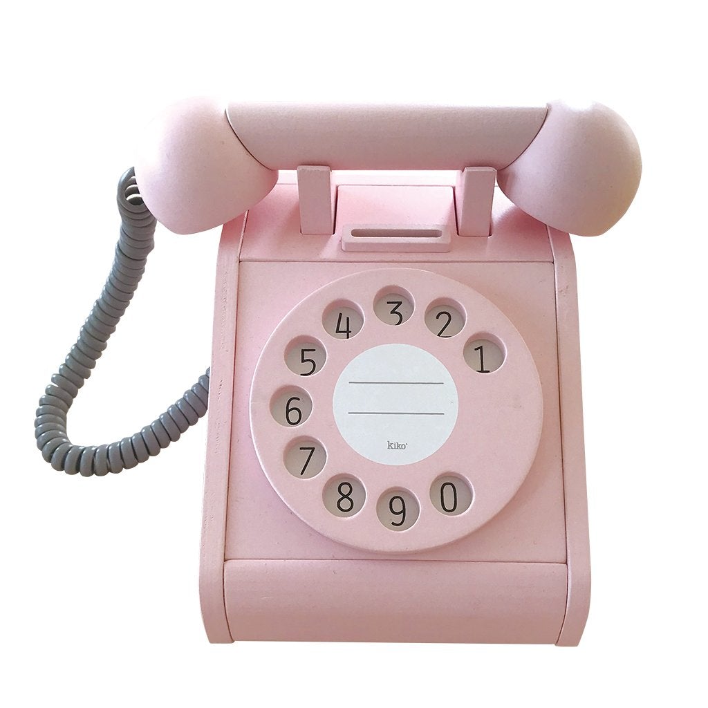 Retro Wooden Telephone | Pink by Kiko+ & gg* - Maude Kids Decor
