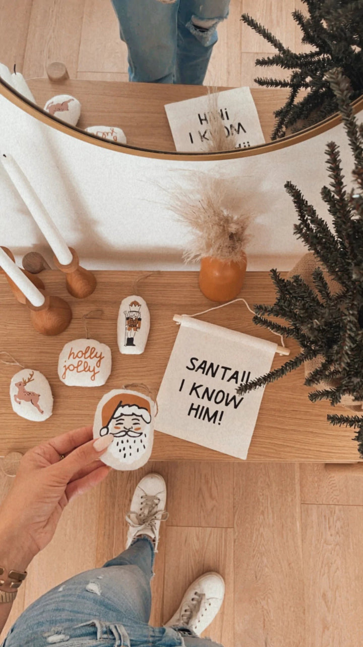 Santa!! I Know Him! Hanging Sign by Imani Collective - Maude Kids Decor