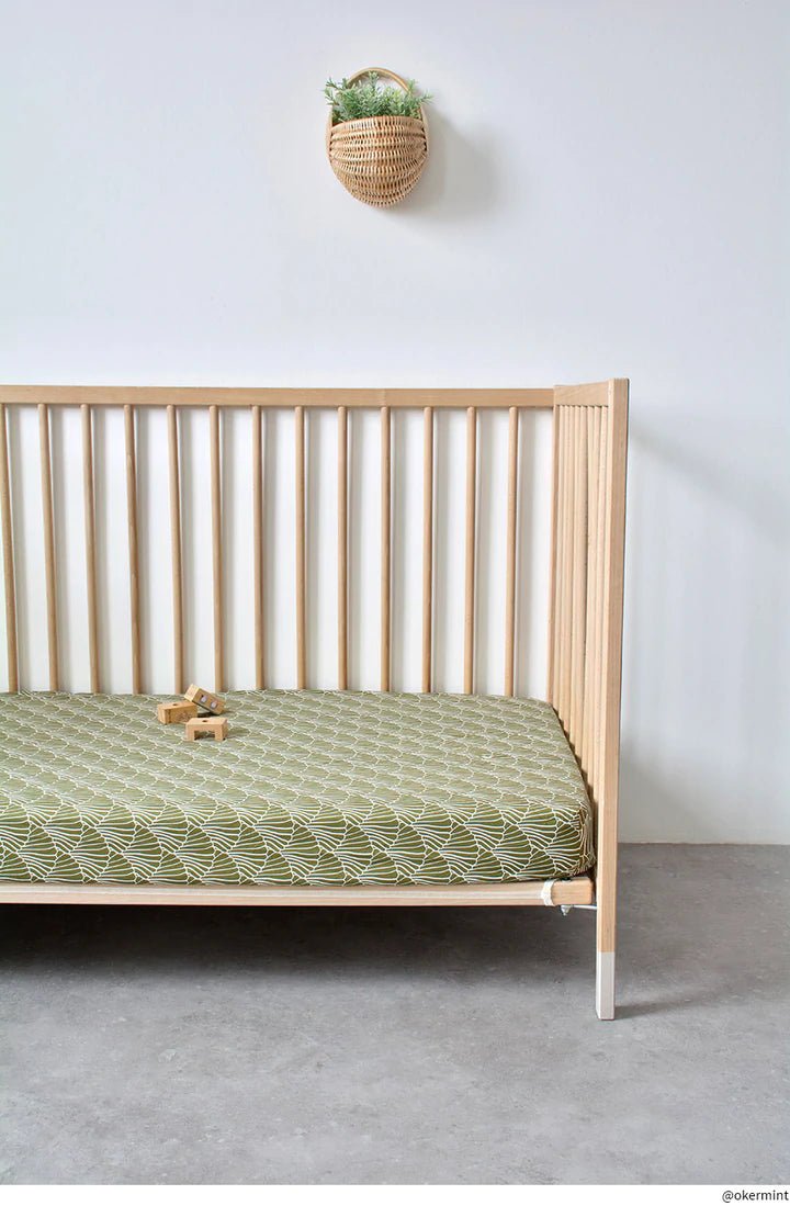 Seashells Crib Fitted Sheet by Swedish Linens - Maude Kids Decor