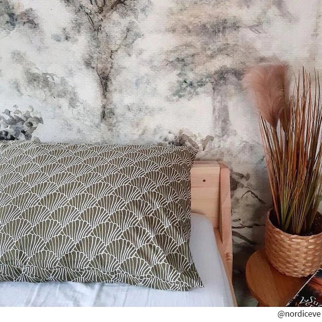 Seashells Standard Pillowcase by Swedish Linens - Maude Kids Decor