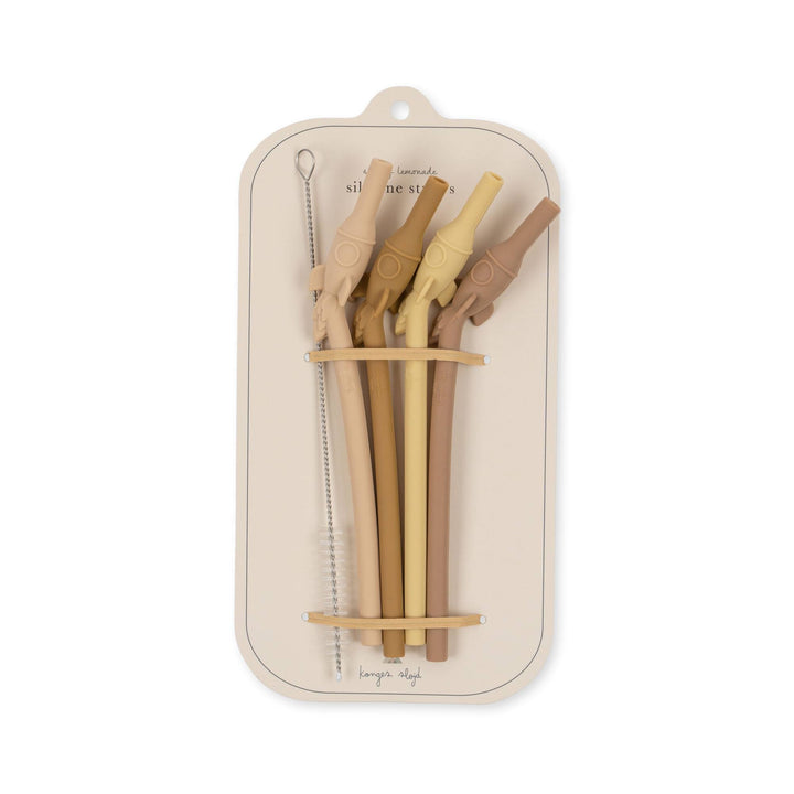 Silicone Sip Straws (4 Pack) | Rocket by Konges Sløjd - Maude Kids Decor