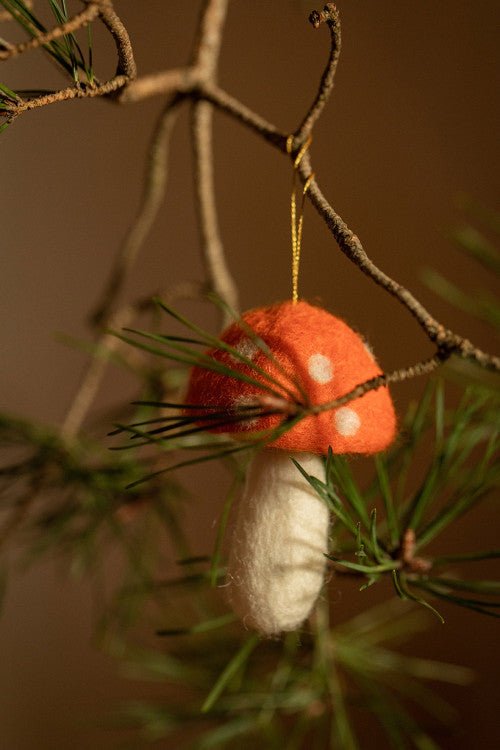 Small Hanging Mushrooms (Set of 6) by Muskhane - Maude Kids Decor