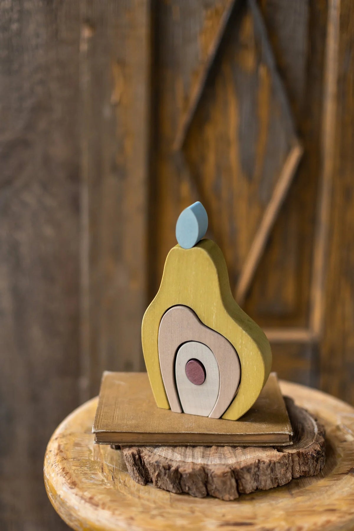 Stacking Wooden Pear by Briki Vroom Vroom - Maude Kids Decor