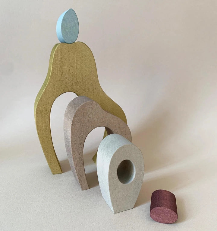 Stacking Wooden Pear by Briki Vroom Vroom - Maude Kids Decor