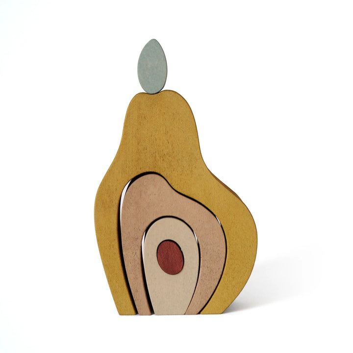 Stacking Wooden Pear by Briki Vroom Vroom - Maude Kids Decor