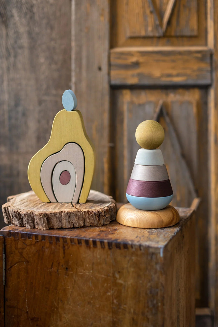 Stacking Wooden Pear by Briki Vroom Vroom - Maude Kids Decor