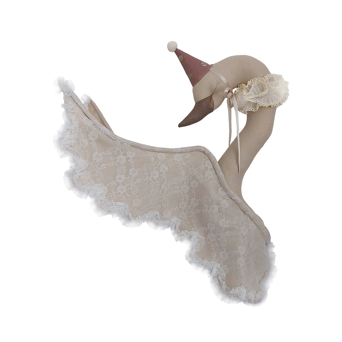 Swan with Lace in Cap by Love Me - Maude Kids Decor