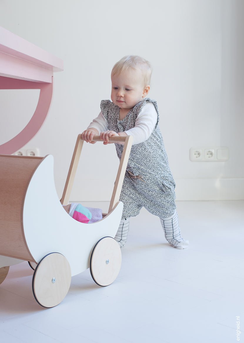 Toy Pram | White by Ooh Noo - Maude Kids Decor