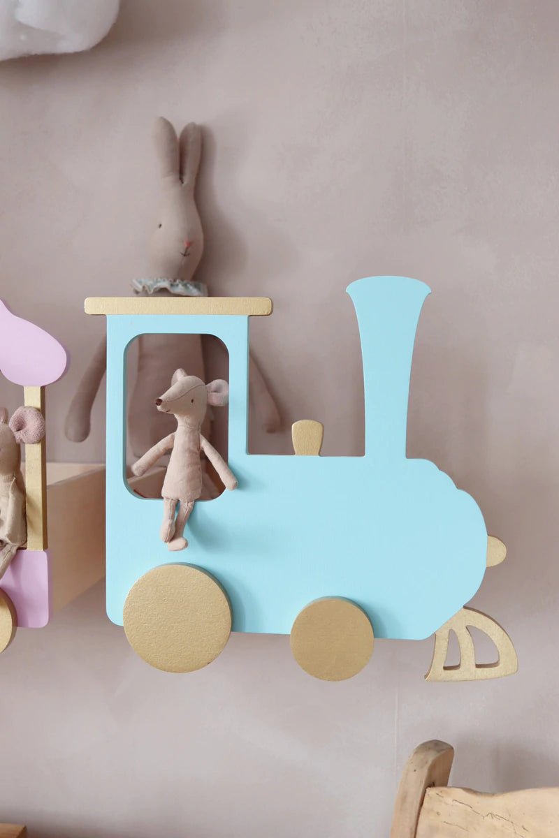 Train Shelf "Express to Fantasy" | Pastel Pink by Up! Warsaw - Maude Kids Decor