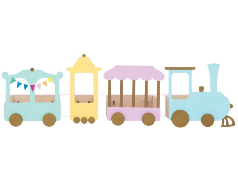 Train Shelf "Express to Fantasy" | Pastel Pink by Up! Warsaw - Maude Kids Decor