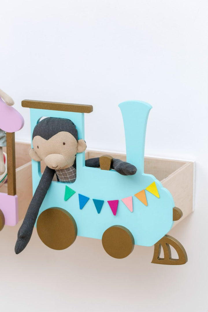 Train Shelf "Express to Fantasy" | Pastel Pink by Up! Warsaw - Maude Kids Decor