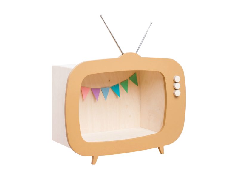 TV Shelf "Teevee" | Caramel Brown by Up! Warsaw - Maude Kids Decor
