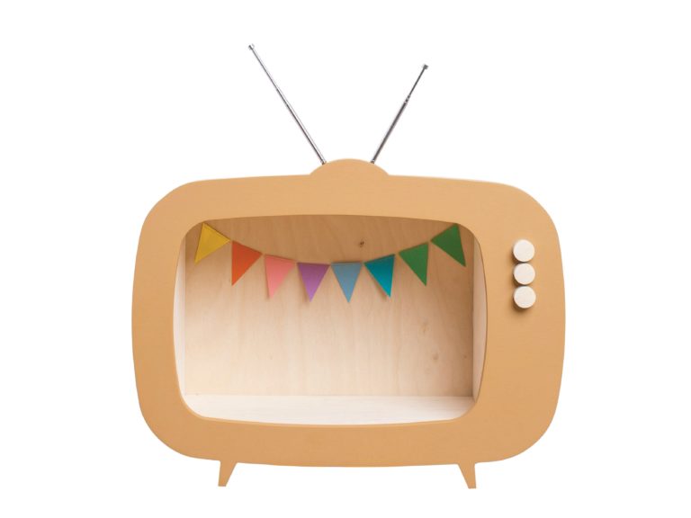 TV Shelf "Teevee" | Caramel Brown by Up! Warsaw - Maude Kids Decor