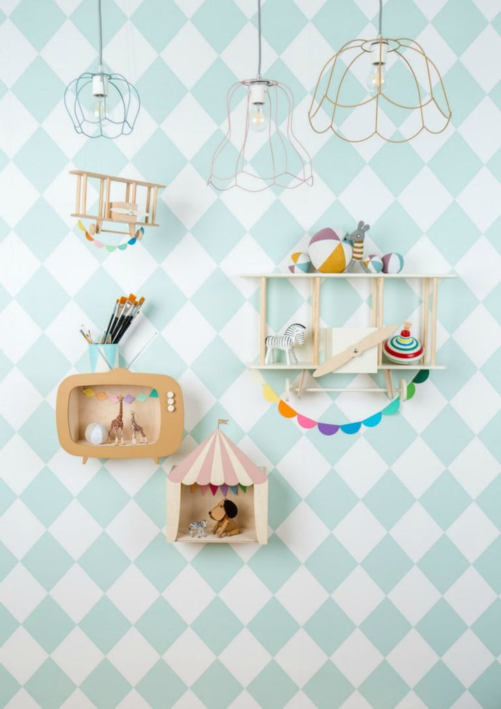 TV Shelf "Teevee" | Caramel Brown by Up! Warsaw - Maude Kids Decor