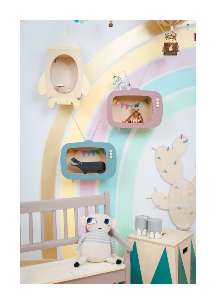 TV Shelf "Teevee" | Dusty Rose by Up! Warsaw - Maude Kids Decor