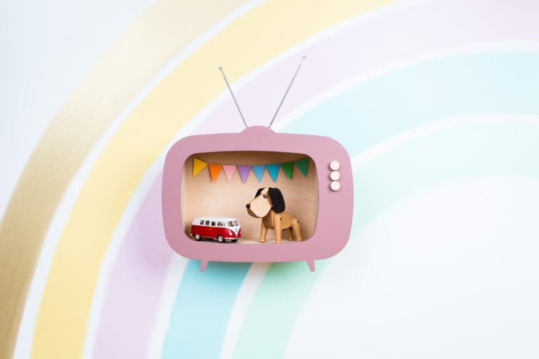TV Shelf "Teevee" | Dusty Rose by Up! Warsaw - Maude Kids Decor