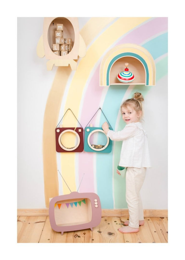TV Shelf "Teevee" | Dusty Rose by Up! Warsaw - Maude Kids Decor
