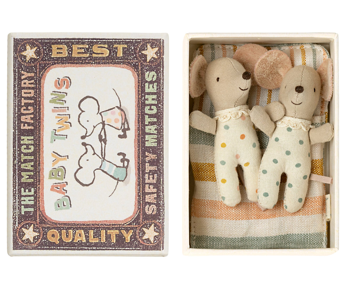 Twins, Baby Mice in Matchbox by Maileg - Maude Kids Decor