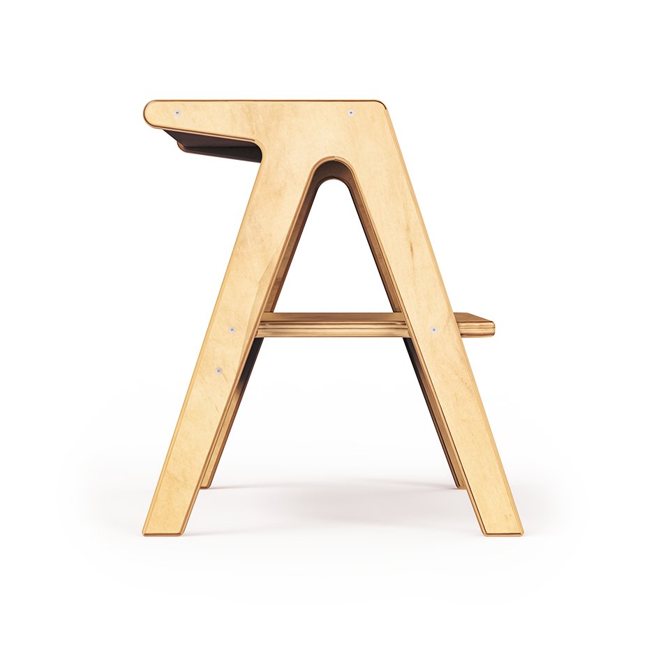 Two Step Wooden Step Stool for Kids by All Circles - Maude Kids Decor