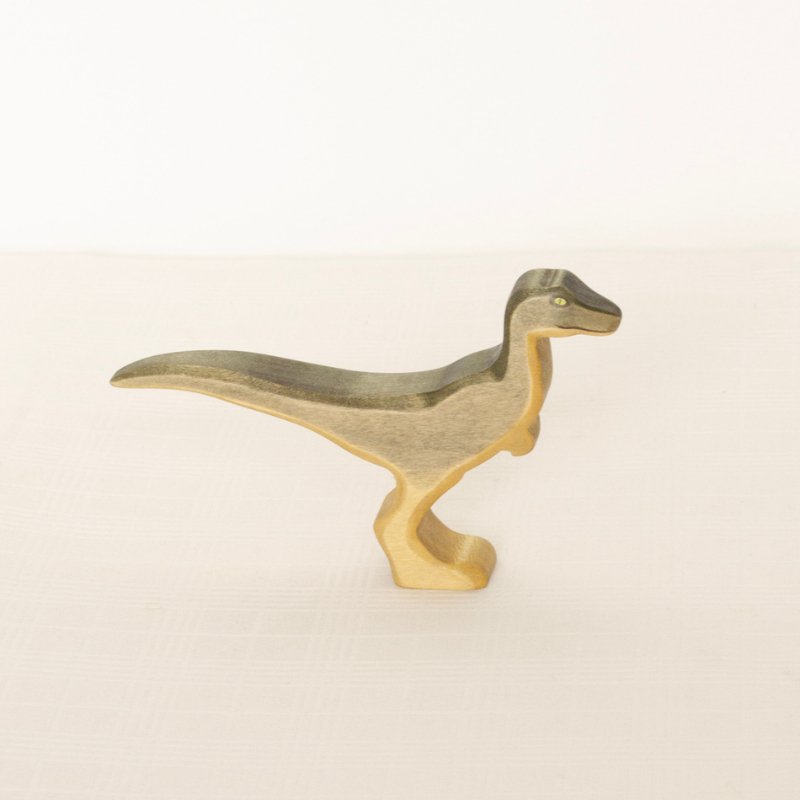 Velociraptor Wooden Figurine by HolzWald - Maude Kids Decor
