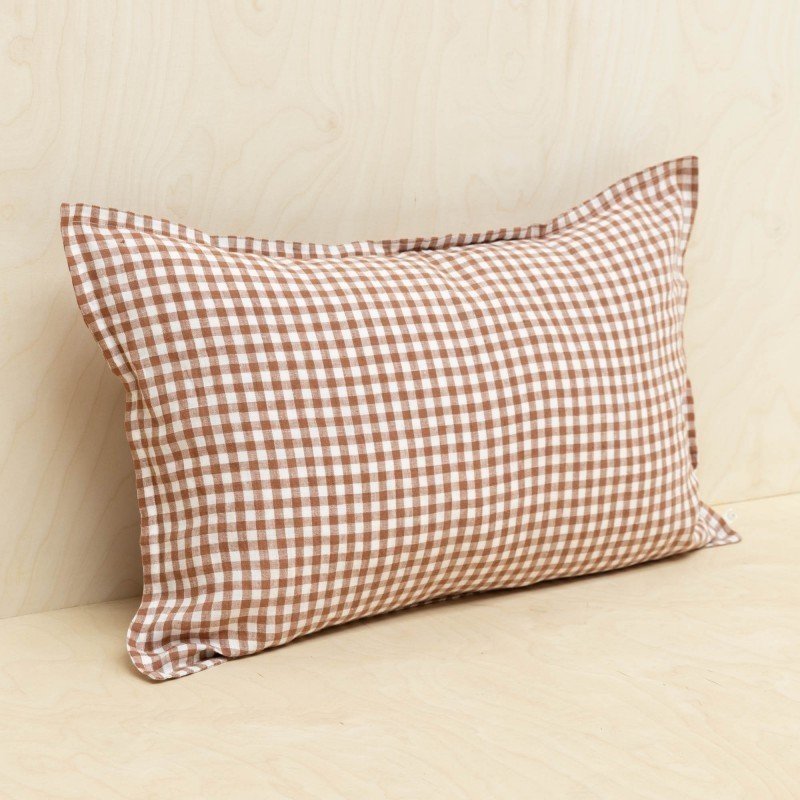 Vichy Linen Pillowcase by Gabrielle Paris - Maude Kids Decor
