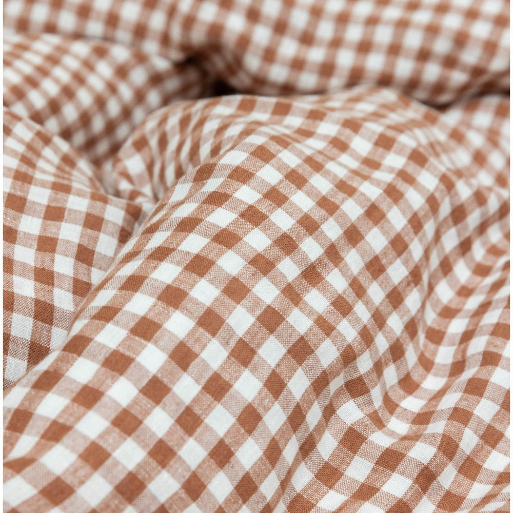 Vichy Linen Single Duvet Cover by Gabrielle Paris - Maude Kids Decor