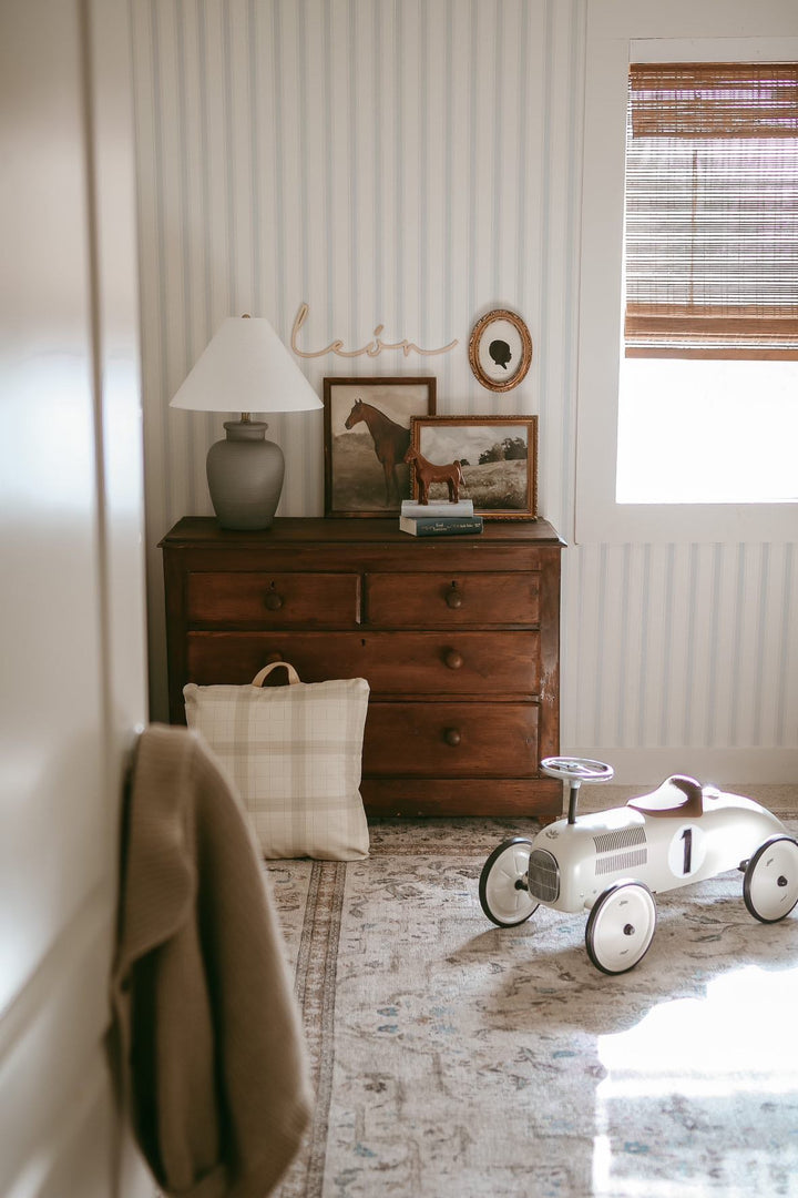 Vintage Ride-on Racecar | White by Vilac - Maude Kids Decor