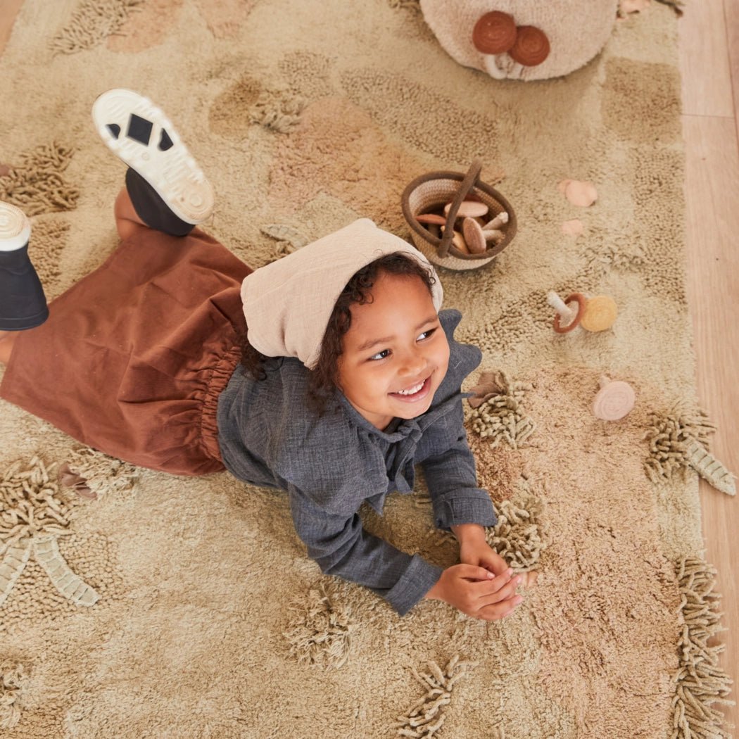 Washable Play Rug | Mushroom Forest by Lorena Canals - Maude Kids Decor