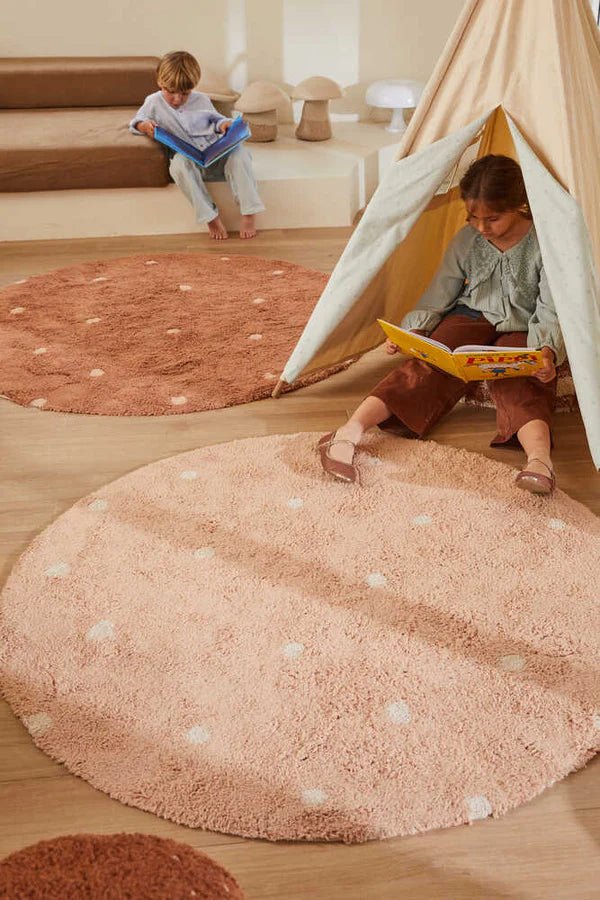 Washable Round Dot Rug by Lorena Canals - Maude Kids Decor