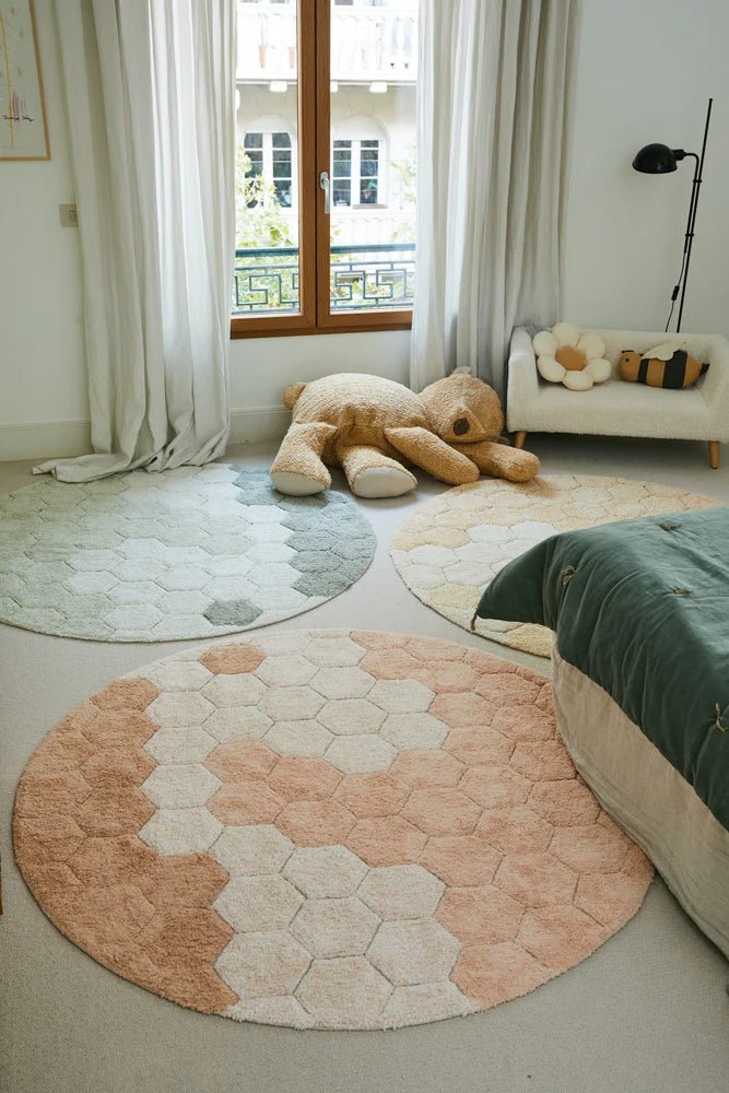 Washable Round Honeycomb Rug by Lorena Canals - Maude Kids Decor