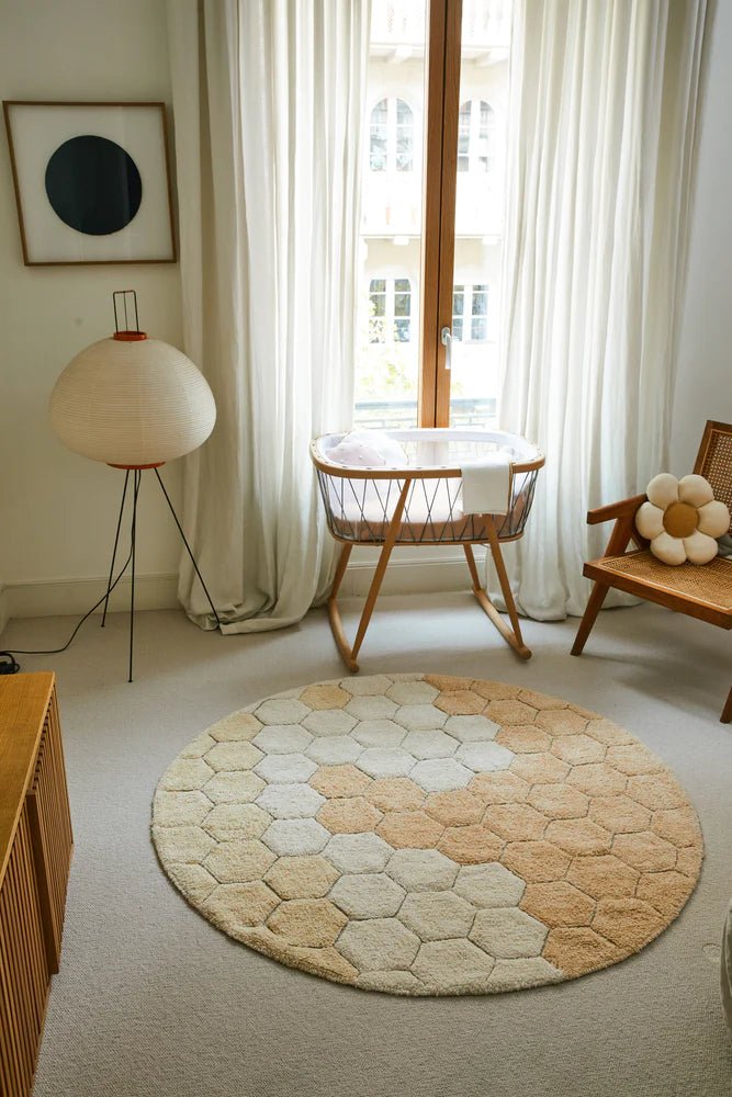 Washable Round Honeycomb Rug by Lorena Canals - Maude Kids Decor
