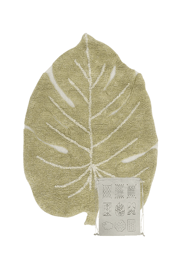 Washable Rug | Monstera Olive by Lorena Canals - Maude Kids Decor