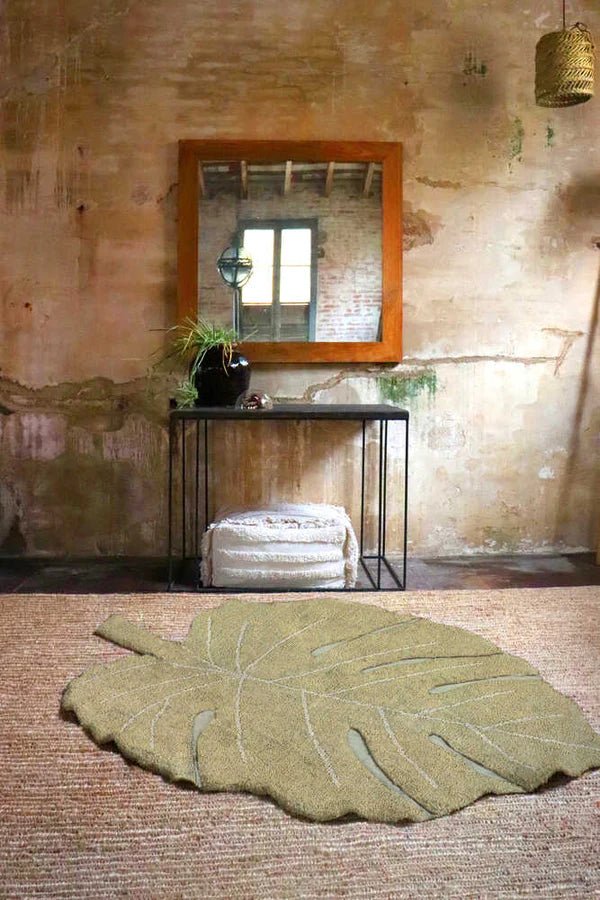Washable Rug | Monstera Olive by Lorena Canals - Maude Kids Decor